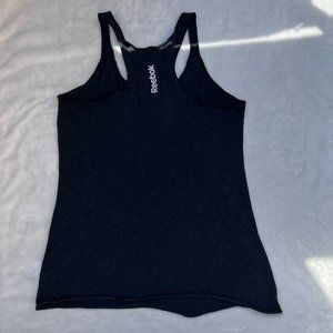 4 for $20. Black Reebok shirt Racerback tank with white logo on the back size S